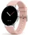 Chytré hodinky Veluxeo Round stříbrné s růžovým silikonovým řemínkem