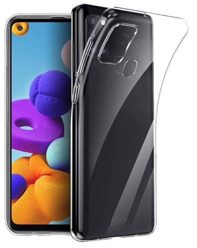 Průhledný silikonový obal Samsung A21S