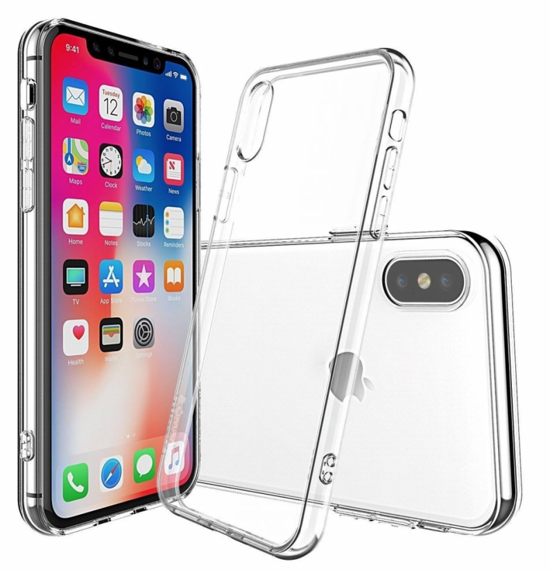Průhledný silikonový obal iPhone XS