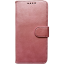 Růžové kožené pouzdro Samsung A42 5G