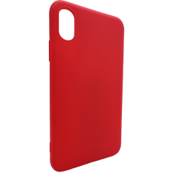 Červený silikonový obal iPhone XS MAX