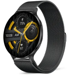 Chytré hodinky Veluxeo Ringo černé s černým milánským tahem