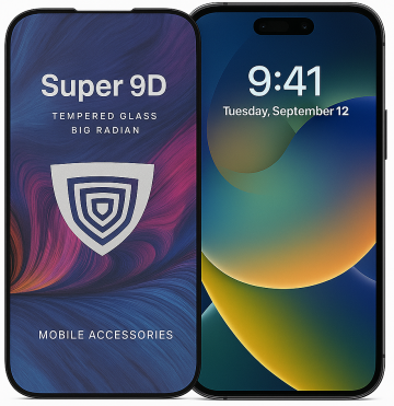 Edzett üveg Super 9D iPhone 15 Pro