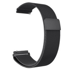 Černý kovový řemínek milánský tah 20mm